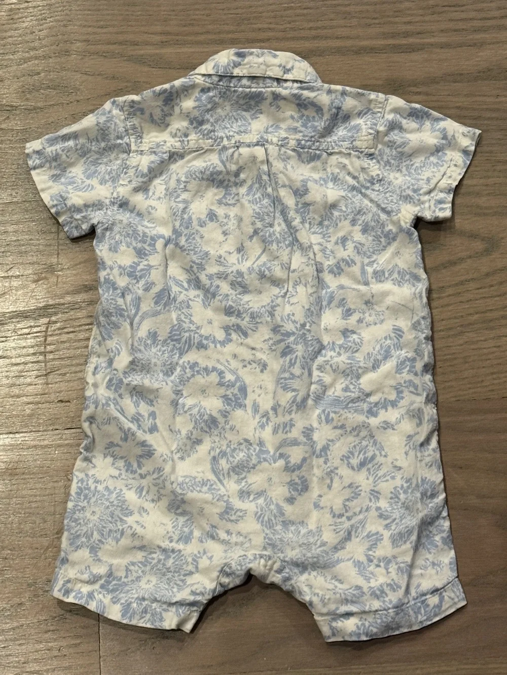 Nordstrom Light Blue Floral Baby Button-Up Shirt